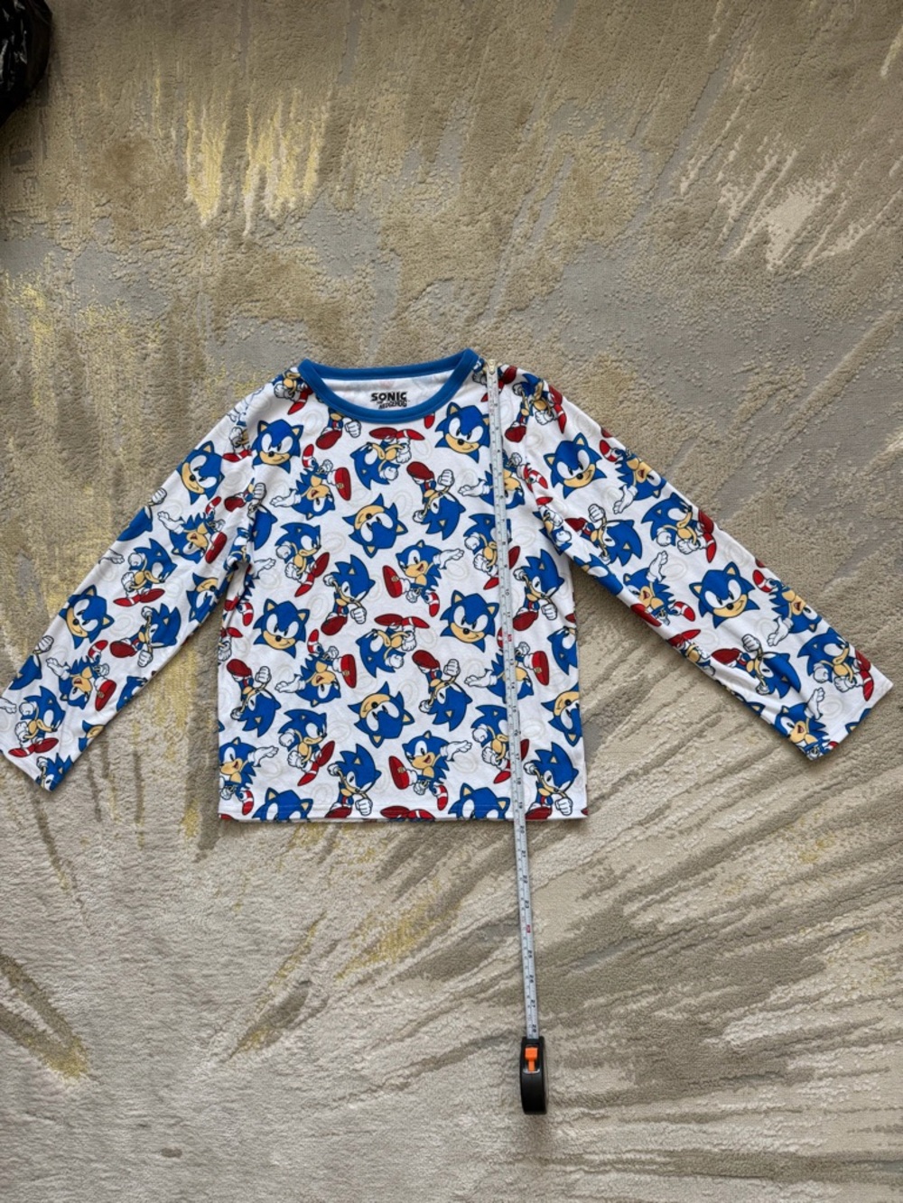 Sonic the Hedgehog Blue & White Kids Pajama Top